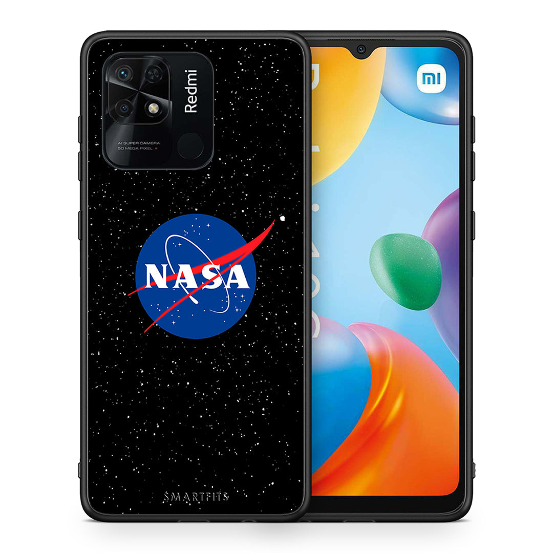 Θήκη Xiaomi Redmi 10C NASA PopArt από τη Smartfits με σχέδιο στο πίσω μέρος και μαύρο περίβλημα | Xiaomi Redmi 10C NASA PopArt case with colorful back and black bezels