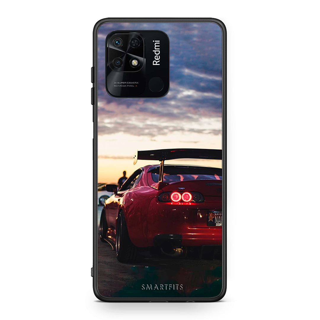Xiaomi Redmi 10C Racing Supra θήκη από τη Smartfits με σχέδιο στο πίσω μέρος και μαύρο περίβλημα | Smartphone case with colorful back and black bezels by Smartfits