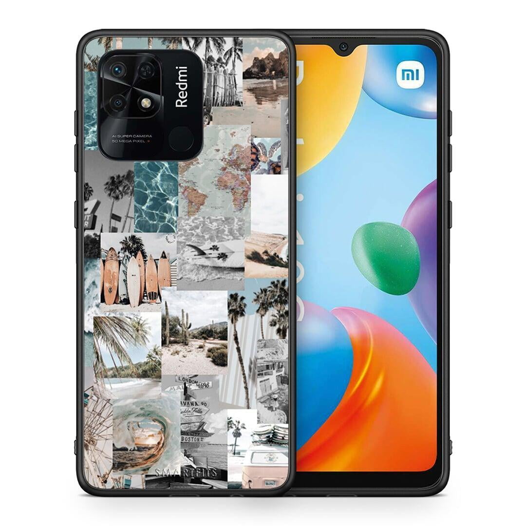 Θήκη Xiaomi Redmi 10C Retro Beach Life από τη Smartfits με σχέδιο στο πίσω μέρος και μαύρο περίβλημα | Xiaomi Redmi 10C Retro Beach Life case with colorful back and black bezels