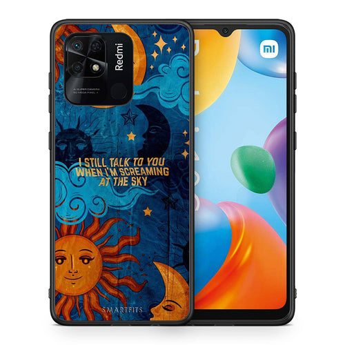 Θήκη Xiaomi Redmi 10C Screaming Sky από τη Smartfits με σχέδιο στο πίσω μέρος και μαύρο περίβλημα | Xiaomi Redmi 10C Screaming Sky case with colorful back and black bezels
