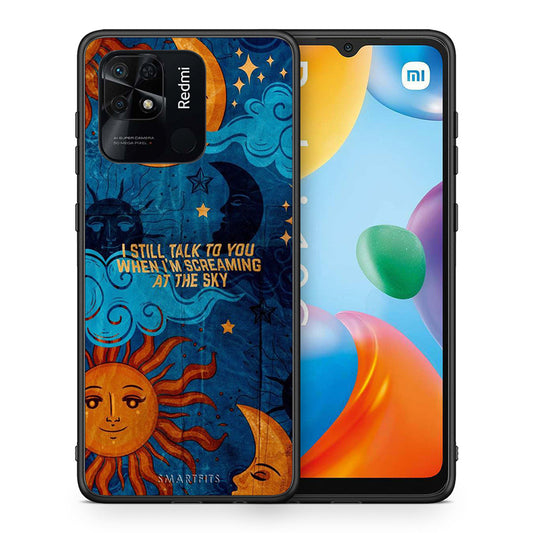 Θήκη Xiaomi Redmi 10C Screaming Sky από τη Smartfits με σχέδιο στο πίσω μέρος και μαύρο περίβλημα | Xiaomi Redmi 10C Screaming Sky case with colorful back and black bezels