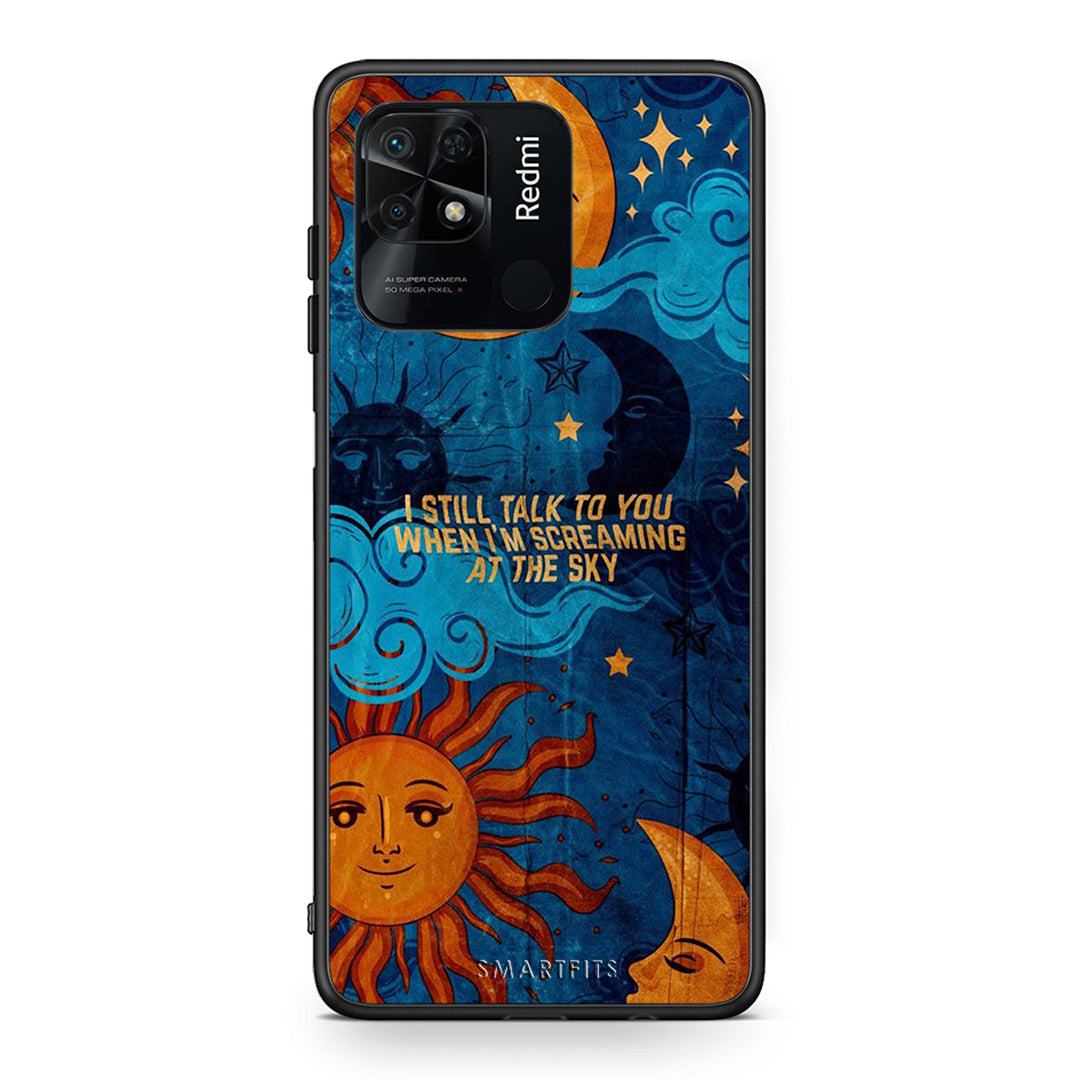 Xiaomi Redmi 10C Screaming Sky θήκη από τη Smartfits με σχέδιο στο πίσω μέρος και μαύρο περίβλημα | Smartphone case with colorful back and black bezels by Smartfits