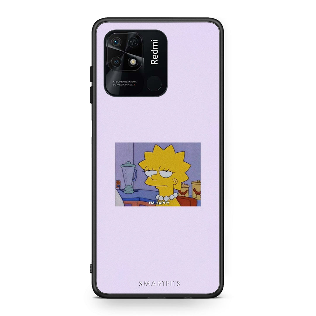 Xiaomi Redmi 10C So Happy θήκη από τη Smartfits με σχέδιο στο πίσω μέρος και μαύρο περίβλημα | Smartphone case with colorful back and black bezels by Smartfits