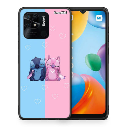 Θήκη Xiaomi Redmi 10C Stitch And Angel από τη Smartfits με σχέδιο στο πίσω μέρος και μαύρο περίβλημα | Xiaomi Redmi 10C Stitch And Angel case with colorful back and black bezels