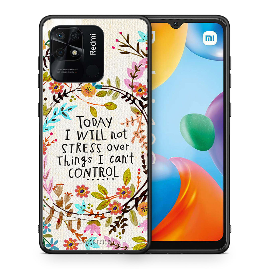 Θήκη Xiaomi Redmi 10C Stress Over από τη Smartfits με σχέδιο στο πίσω μέρος και μαύρο περίβλημα | Xiaomi Redmi 10C Stress Over case with colorful back and black bezels