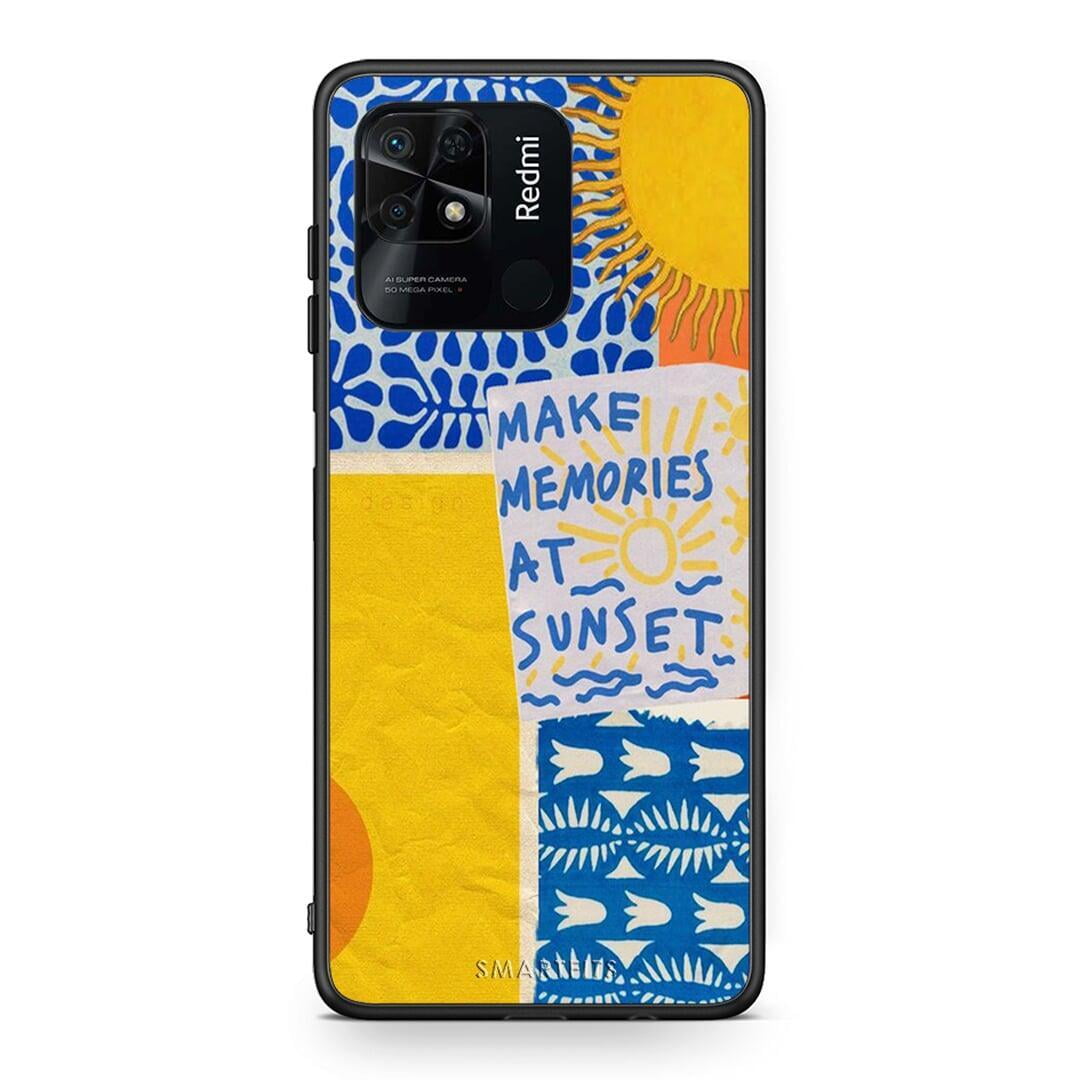 Xiaomi Redmi 10C Sunset Memories Θήκη από τη Smartfits με σχέδιο στο πίσω μέρος και μαύρο περίβλημα | Smartphone case with colorful back and black bezels by Smartfits