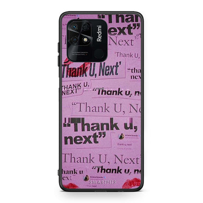 Xiaomi Redmi 10C Thank You Next Θήκη Αγίου Βαλεντίνου από τη Smartfits με σχέδιο στο πίσω μέρος και μαύρο περίβλημα | Smartphone case with colorful back and black bezels by Smartfits