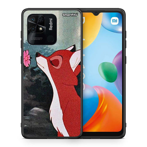 Θήκη Xiaomi Redmi 10C Tod And Vixey Love 2 από τη Smartfits με σχέδιο στο πίσω μέρος και μαύρο περίβλημα | Xiaomi Redmi 10C Tod And Vixey Love 2 case with colorful back and black bezels