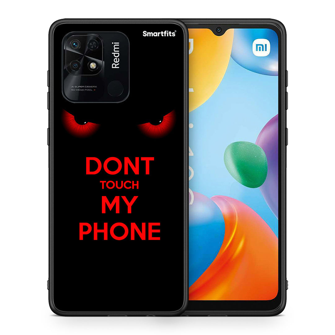 Θήκη Xiaomi Redmi 10C Touch My Phone από τη Smartfits με σχέδιο στο πίσω μέρος και μαύρο περίβλημα | Xiaomi Redmi 10C Touch My Phone case with colorful back and black bezels