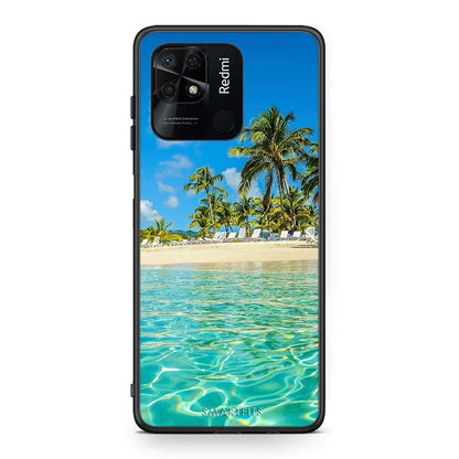 Xiaomi Redmi 10C Tropical Vibes Θήκη από τη Smartfits με σχέδιο στο πίσω μέρος και μαύρο περίβλημα | Smartphone case with colorful back and black bezels by Smartfits