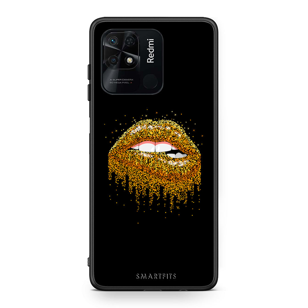 4 - Xiaomi Redmi 10C Golden Valentine case, cover, bumper