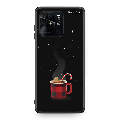 Xiaomi Redmi 10C Xmas Bathing θήκη από τη Smartfits με σχέδιο στο πίσω μέρος και μαύρο περίβλημα | Smartphone case with colorful back and black bezels by Smartfits