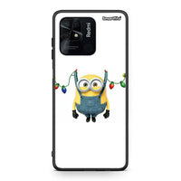 Thumbnail for Xiaomi Redmi 10C Xmas Minion Lights θήκη από τη Smartfits με σχέδιο στο πίσω μέρος και μαύρο περίβλημα | Smartphone case with colorful back and black bezels by Smartfits