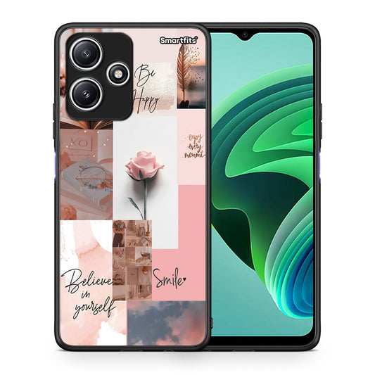 Θήκη Xiaomi Redmi 12 5G Aesthetic Collage από τη Smartfits με σχέδιο στο πίσω μέρος και μαύρο περίβλημα | Xiaomi Redmi 12 5G Aesthetic Collage case with colorful back and black bezels
