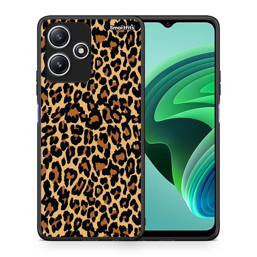 Θήκη Xiaomi Redmi 12 5G Leopard Animal από τη Smartfits με σχέδιο στο πίσω μέρος και μαύρο περίβλημα | Xiaomi Redmi 12 5G Leopard Animal case with colorful back and black bezels