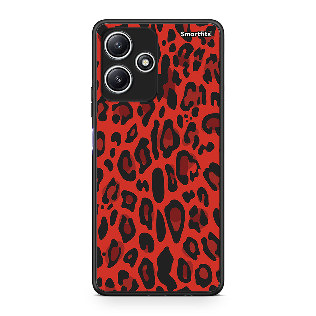 4 - Xiaomi Redmi 12 5G Red Leopard Animal case, cover, bumper