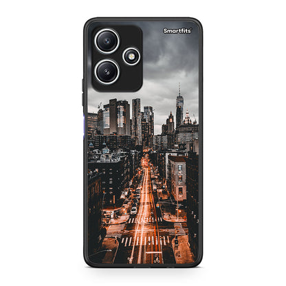Xiaomi Redmi 12 5G City Lights θήκη από τη Smartfits με σχέδιο στο πίσω μέρος και μαύρο περίβλημα | Smartphone case with colorful back and black bezels by Smartfits
