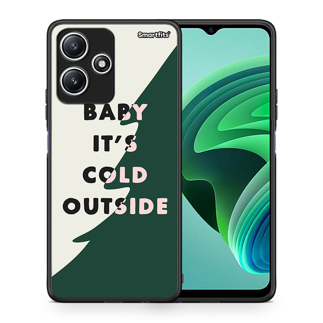 Θήκη Xiaomi Redmi 12 5G Cold Outside από τη Smartfits με σχέδιο στο πίσω μέρος και μαύρο περίβλημα | Xiaomi Redmi 12 5G Cold Outside case with colorful back and black bezels