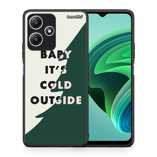 Θήκη Xiaomi Redmi 12 5G Cold Outside από τη Smartfits με σχέδιο στο πίσω μέρος και μαύρο περίβλημα | Xiaomi Redmi 12 5G Cold Outside case with colorful back and black bezels
