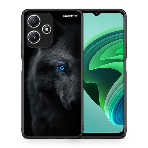 Θήκη Xiaomi Redmi 12 5G Dark Wolf από τη Smartfits με σχέδιο στο πίσω μέρος και μαύρο περίβλημα | Xiaomi Redmi 12 5G Dark Wolf case with colorful back and black bezels