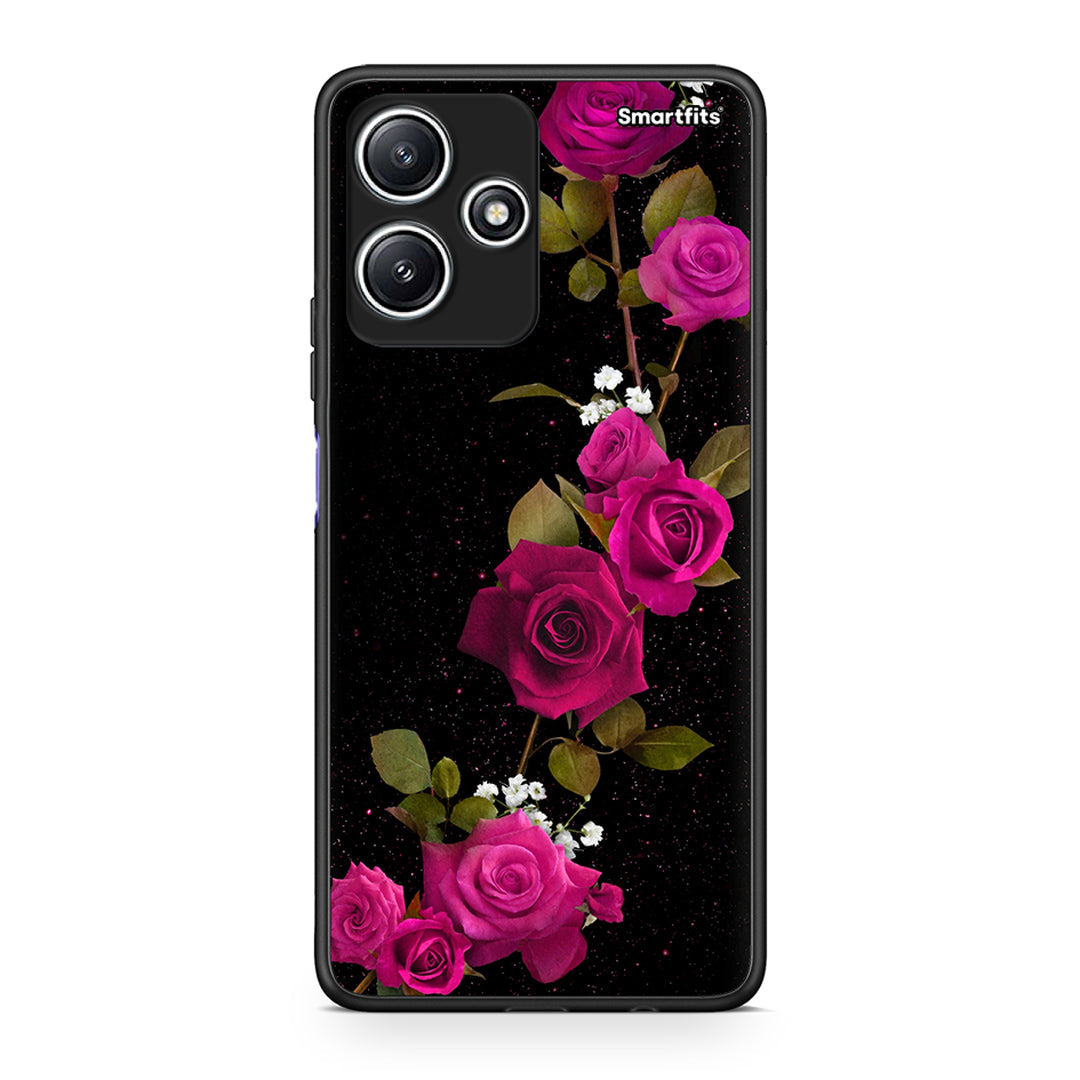 4 - Xiaomi Redmi 12 5G Red Roses Flower case, cover, bumper