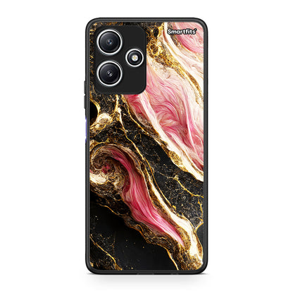 Xiaomi Redmi 12 5G Glamorous Pink Marble θήκη από τη Smartfits με σχέδιο στο πίσω μέρος και μαύρο περίβλημα | Smartphone case with colorful back and black bezels by Smartfits