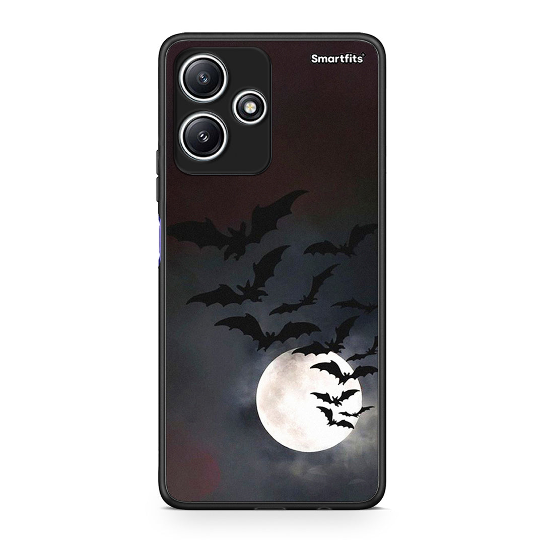 Xiaomi Redmi 12 5G Halloween Bat Night Θήκη από τη Smartfits με σχέδιο στο πίσω μέρος και μαύρο περίβλημα | Smartphone case with colorful back and black bezels by Smartfits