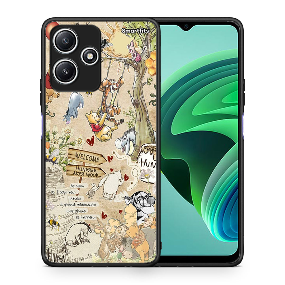 Θήκη Xiaomi Redmi 12 5G Happy Friends από τη Smartfits με σχέδιο στο πίσω μέρος και μαύρο περίβλημα | Xiaomi Redmi 12 5G Happy Friends case with colorful back and black bezels