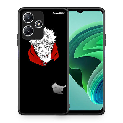 Θήκη Xiaomi Redmi 12 5G Itadori Anime από τη Smartfits με σχέδιο στο πίσω μέρος και μαύρο περίβλημα | Xiaomi Redmi 12 5G Itadori Anime case with colorful back and black bezels