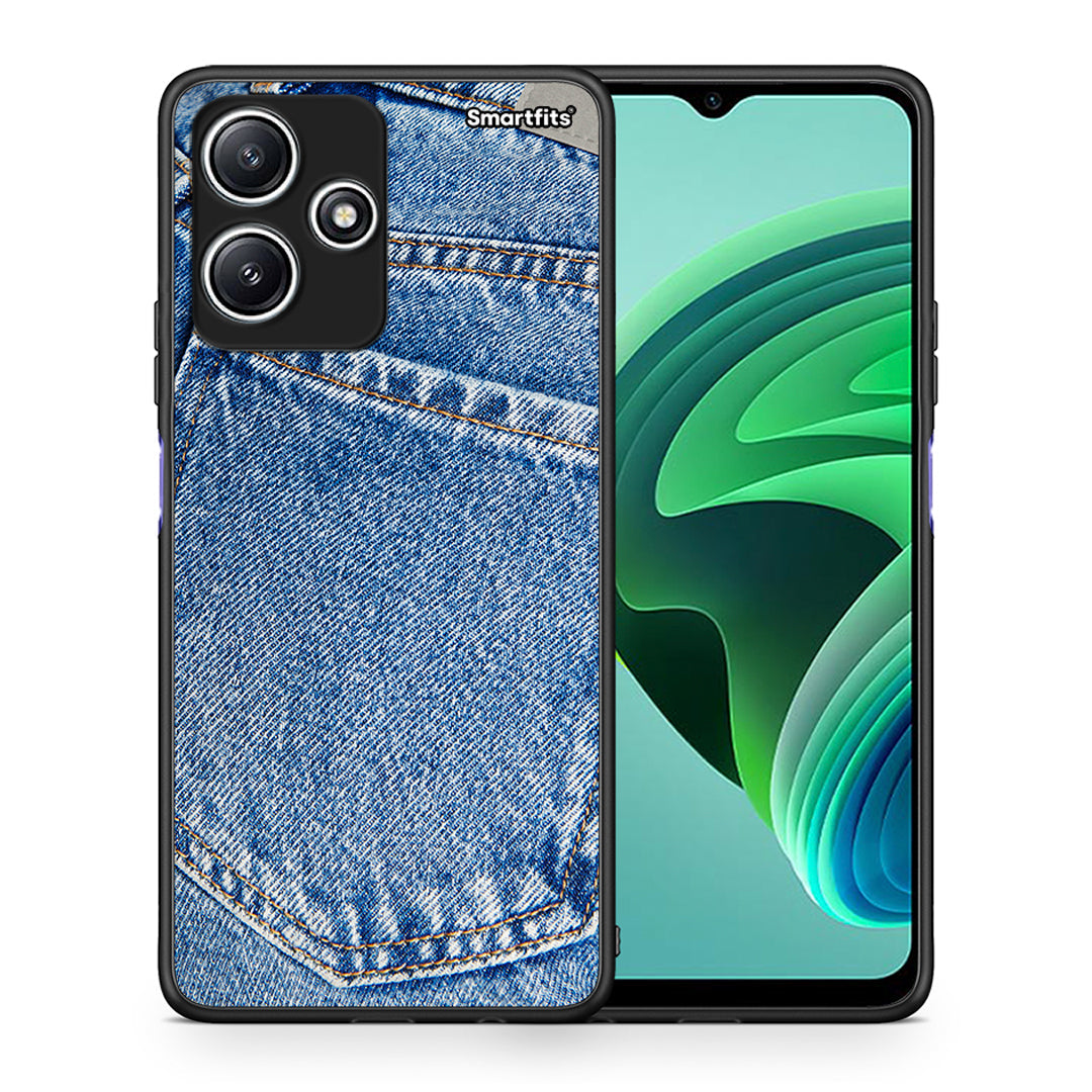Θήκη Xiaomi Redmi 12 5G Jeans Pocket από τη Smartfits με σχέδιο στο πίσω μέρος και μαύρο περίβλημα | Xiaomi Redmi 12 5G Jeans Pocket case with colorful back and black bezels
