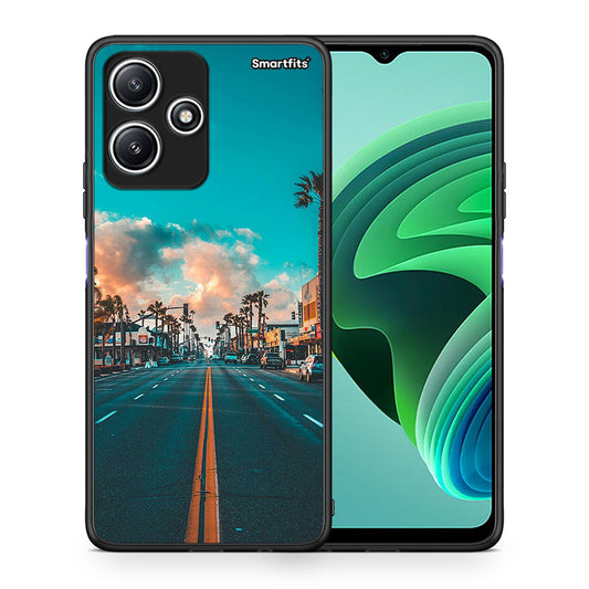 Θήκη Xiaomi Redmi 12 5G City Landscape από τη Smartfits με σχέδιο στο πίσω μέρος και μαύρο περίβλημα | Xiaomi Redmi 12 5G City Landscape case with colorful back and black bezels