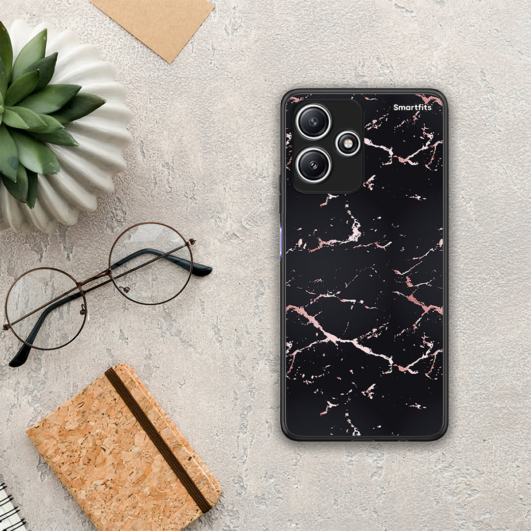 Marble Black Rosegold - Xiaomi Redmi 12 5G θήκη