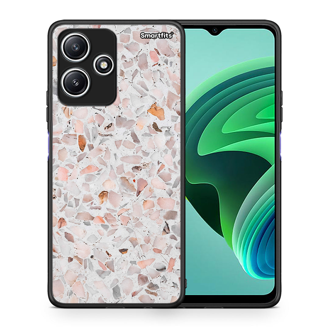 Θήκη Xiaomi Redmi 12 5G Marble Terrazzo από τη Smartfits με σχέδιο στο πίσω μέρος και μαύρο περίβλημα | Xiaomi Redmi 12 5G Marble Terrazzo case with colorful back and black bezels