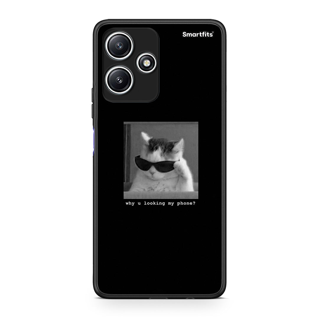 Xiaomi Redmi 12 5G Meme Cat θήκη από τη Smartfits με σχέδιο στο πίσω μέρος και μαύρο περίβλημα | Smartphone case with colorful back and black bezels by Smartfits