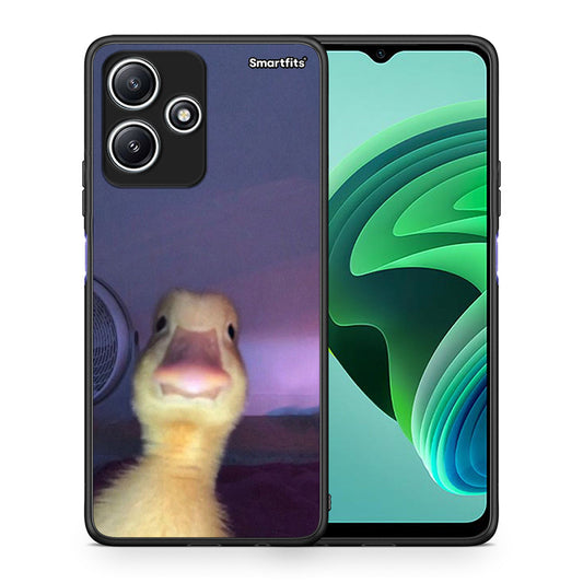 Θήκη Xiaomi Redmi 12 5G Meme Duck από τη Smartfits με σχέδιο στο πίσω μέρος και μαύρο περίβλημα | Xiaomi Redmi 12 5G Meme Duck case with colorful back and black bezels