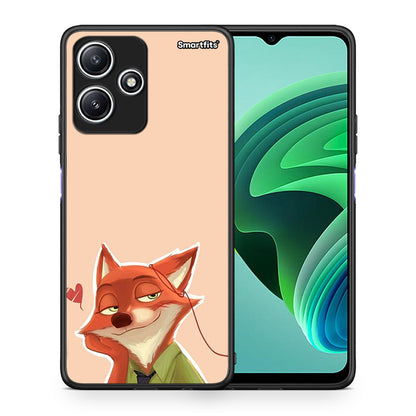 Θήκη Xiaomi Redmi 12 5G Nick Wilde And Judy Hopps Love 1 από τη Smartfits με σχέδιο στο πίσω μέρος και μαύρο περίβλημα | Xiaomi Redmi 12 5G Nick Wilde And Judy Hopps Love 1 case with colorful back and black bezels