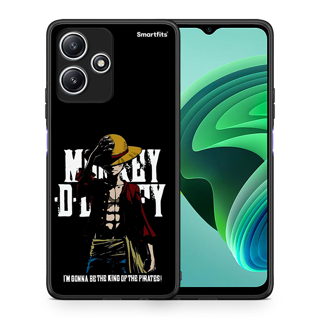 Θήκη Xiaomi Redmi 12 5G Pirate King από τη Smartfits με σχέδιο στο πίσω μέρος και μαύρο περίβλημα | Xiaomi Redmi 12 5G Pirate King case with colorful back and black bezels