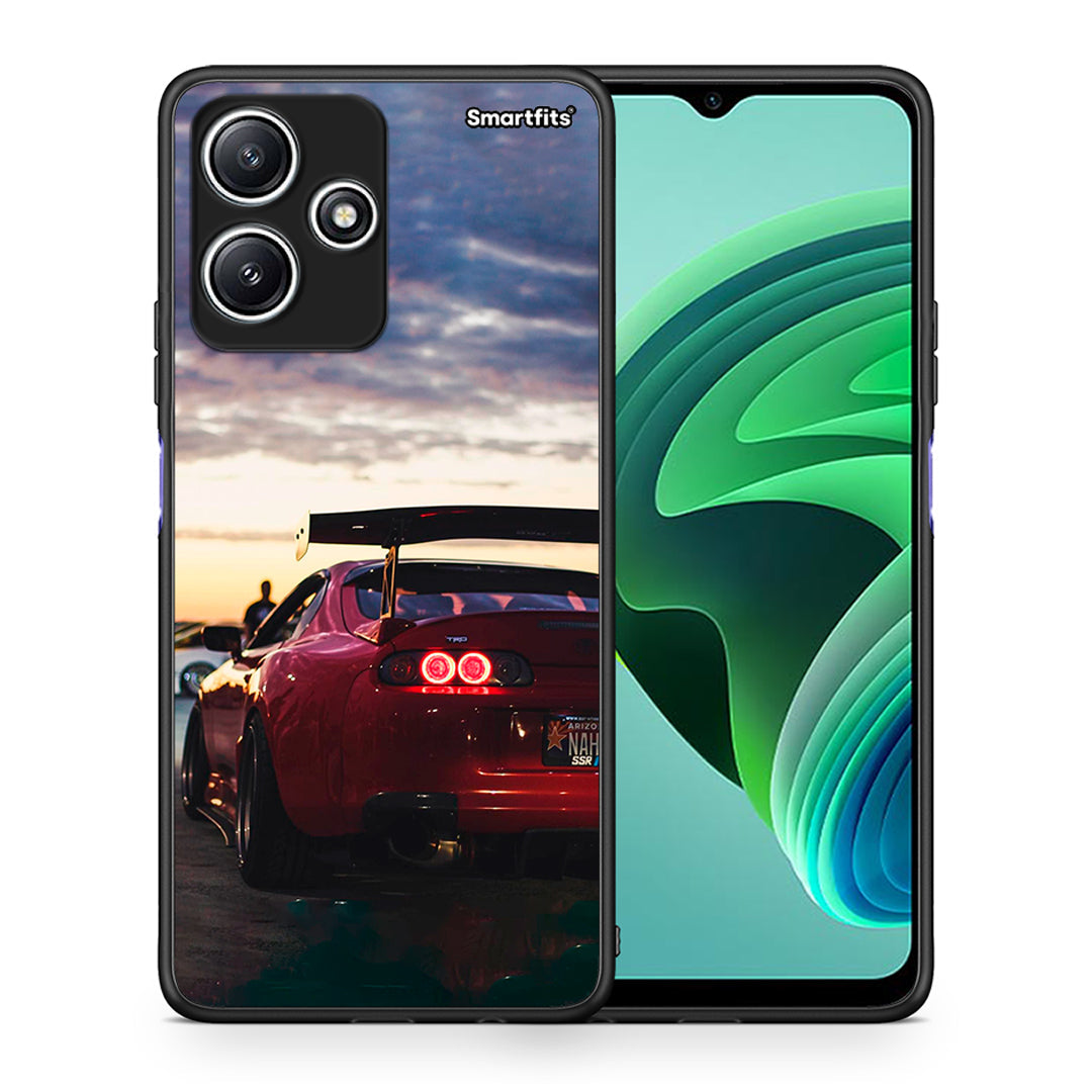 Θήκη Xiaomi Redmi 12 5G Racing Supra από τη Smartfits με σχέδιο στο πίσω μέρος και μαύρο περίβλημα | Xiaomi Redmi 12 5G Racing Supra case with colorful back and black bezels