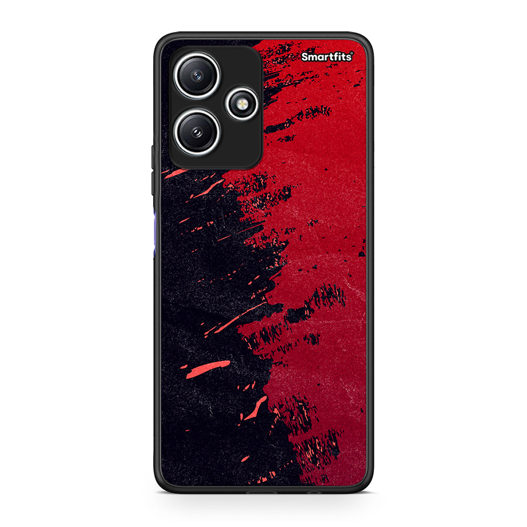 Xiaomi Redmi 12 5G Red Paint Θήκη Αγίου Βαλεντίνου από τη Smartfits με σχέδιο στο πίσω μέρος και μαύρο περίβλημα | Smartphone case with colorful back and black bezels by Smartfits