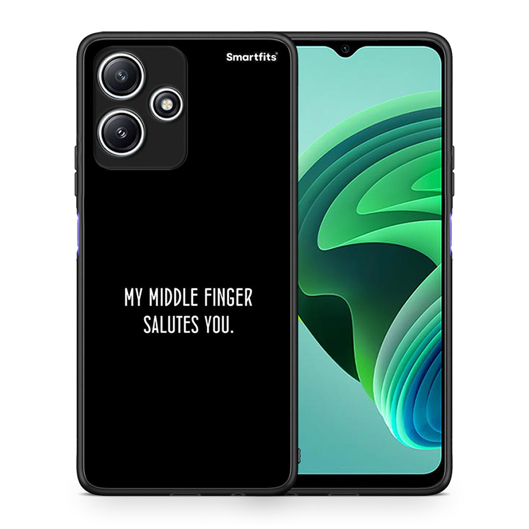 Θήκη Xiaomi Redmi 12 5G Salute από τη Smartfits με σχέδιο στο πίσω μέρος και μαύρο περίβλημα | Xiaomi Redmi 12 5G Salute case with colorful back and black bezels
