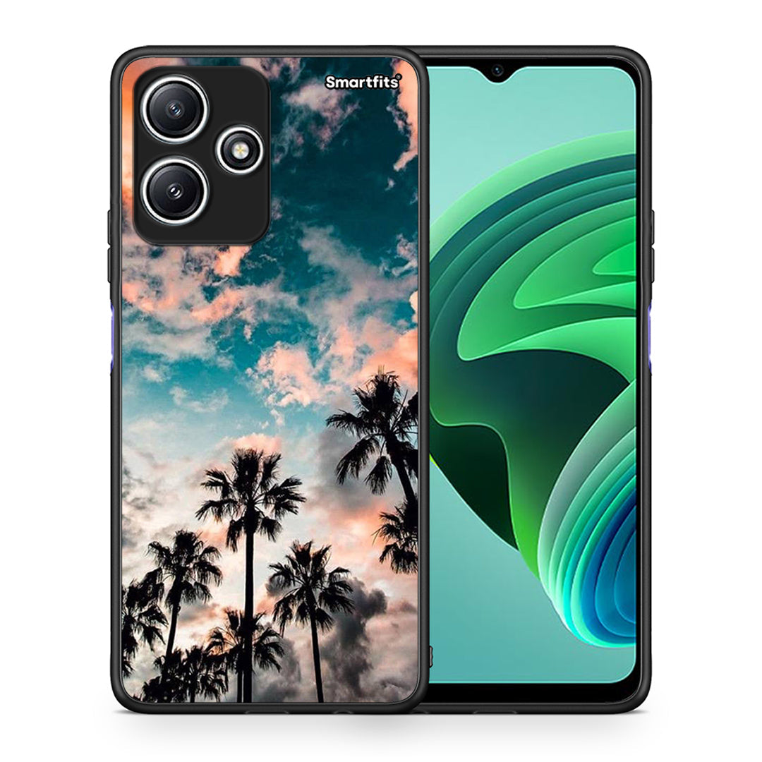 Θήκη Xiaomi Redmi 12 5G Sky Summer από τη Smartfits με σχέδιο στο πίσω μέρος και μαύρο περίβλημα | Xiaomi Redmi 12 5G Sky Summer case with colorful back and black bezels