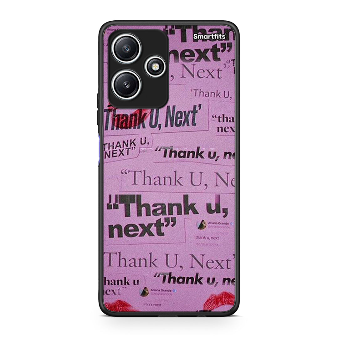 Xiaomi Redmi 12 5G Thank You Next Θήκη Αγίου Βαλεντίνου από τη Smartfits με σχέδιο στο πίσω μέρος και μαύρο περίβλημα | Smartphone case with colorful back and black bezels by Smartfits