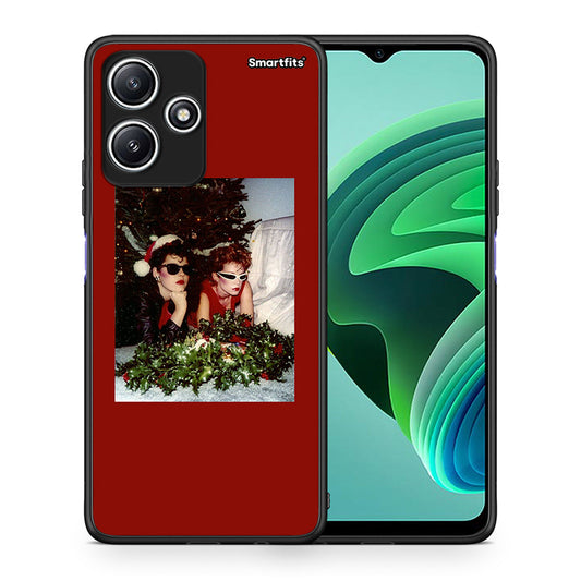 Θήκη Xiaomi Redmi 12 5G Waiting For Xmas από τη Smartfits με σχέδιο στο πίσω μέρος και μαύρο περίβλημα | Xiaomi Redmi 12 5G Waiting For Xmas case with colorful back and black bezels