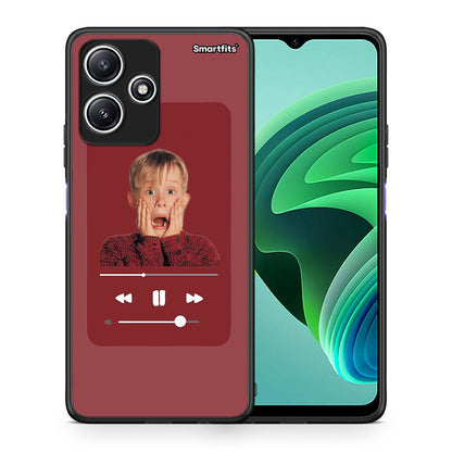 Θήκη Xiaomi Redmi 12 5G Xmas Alone Music από τη Smartfits με σχέδιο στο πίσω μέρος και μαύρο περίβλημα | Xiaomi Redmi 12 5G Xmas Alone Music case with colorful back and black bezels