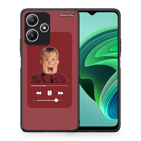 Θήκη Xiaomi Redmi 12 5G Xmas Alone Music από τη Smartfits με σχέδιο στο πίσω μέρος και μαύρο περίβλημα | Xiaomi Redmi 12 5G Xmas Alone Music case with colorful back and black bezels
