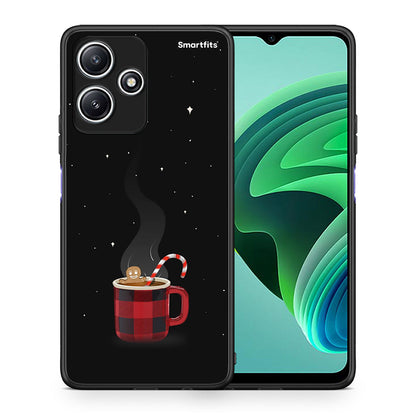 Θήκη Xiaomi Redmi 12 5G Xmas Bathing από τη Smartfits με σχέδιο στο πίσω μέρος και μαύρο περίβλημα | Xiaomi Redmi 12 5G Xmas Bathing case with colorful back and black bezels