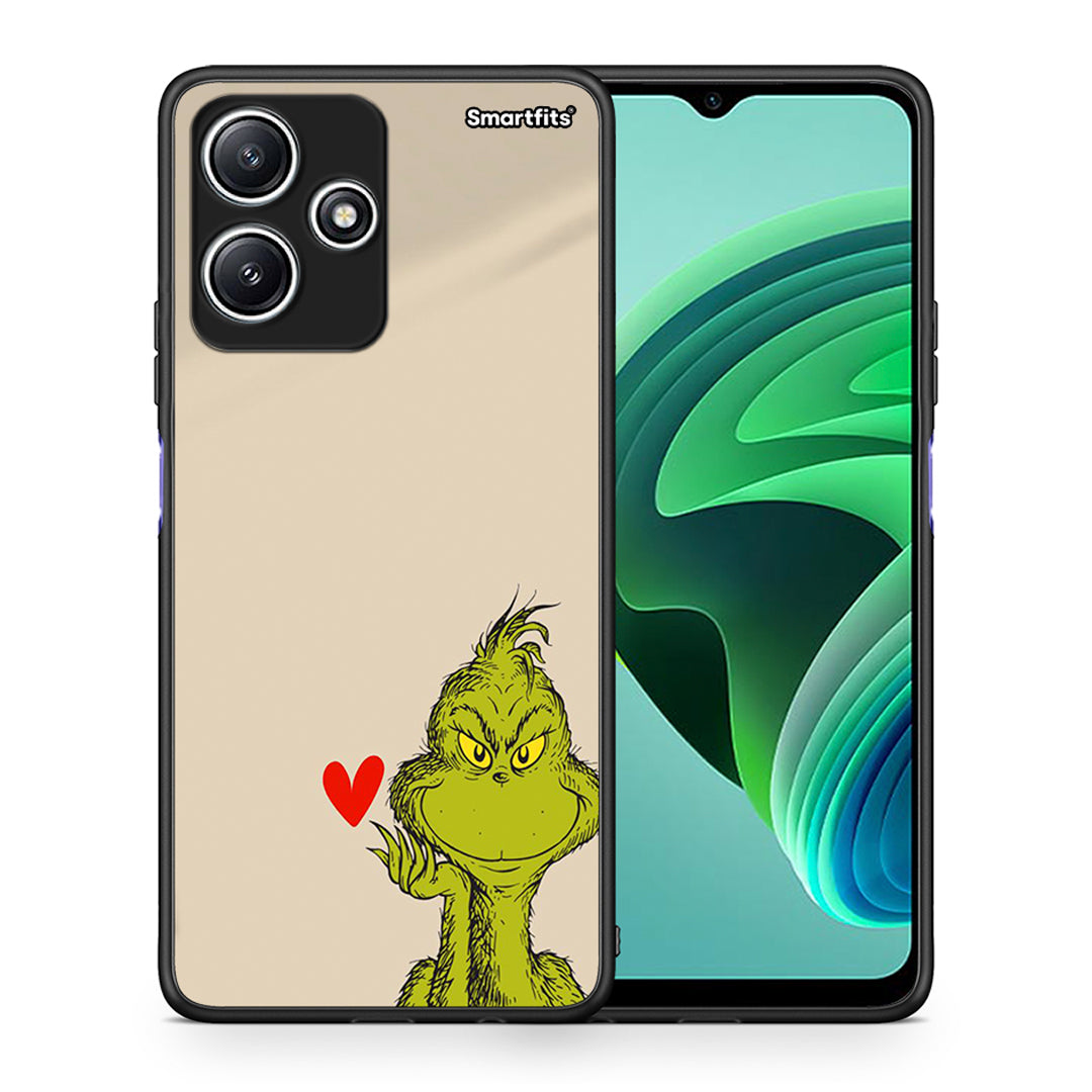 Θήκη Xiaomi Redmi 12 5G Xmas Grinch από τη Smartfits με σχέδιο στο πίσω μέρος και μαύρο περίβλημα | Xiaomi Redmi 12 5G Xmas Grinch case with colorful back and black bezels