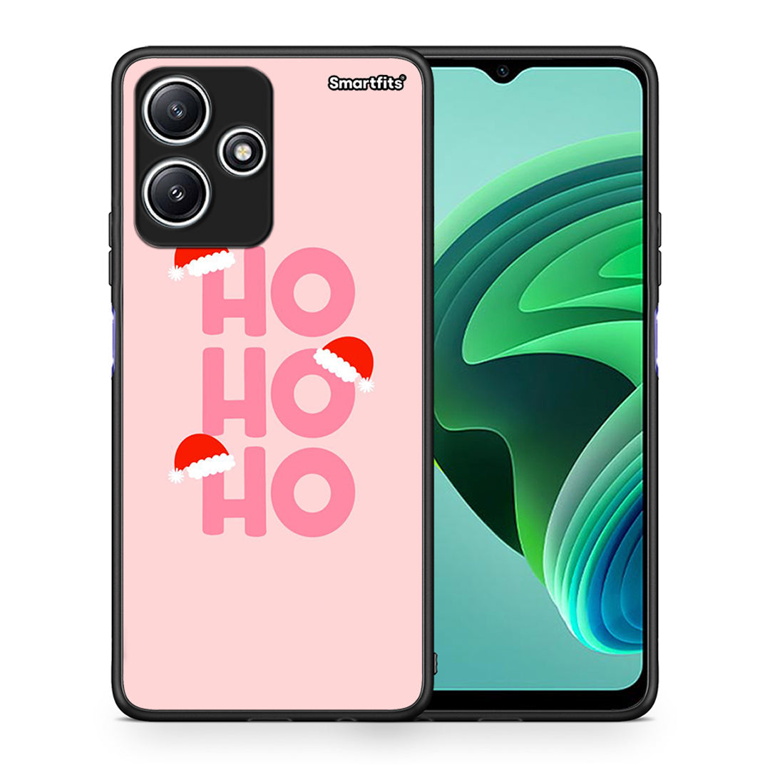 Θήκη Xiaomi Redmi 12 5G Xmas Ho Ho Ho από τη Smartfits με σχέδιο στο πίσω μέρος και μαύρο περίβλημα | Xiaomi Redmi 12 5G Xmas Ho Ho Ho case with colorful back and black bezels
