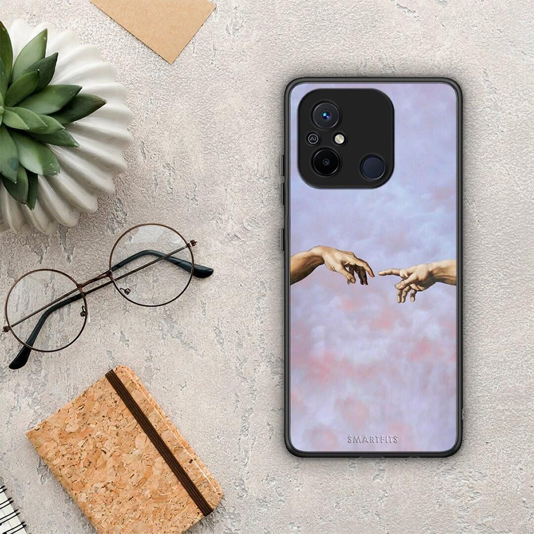 Θήκη Xiaomi Redmi 12C Adam Hand από τη Smartfits με σχέδιο στο πίσω μέρος και μαύρο περίβλημα | Xiaomi Redmi 12C Adam Hand Case with Colorful Back and Black Bezels