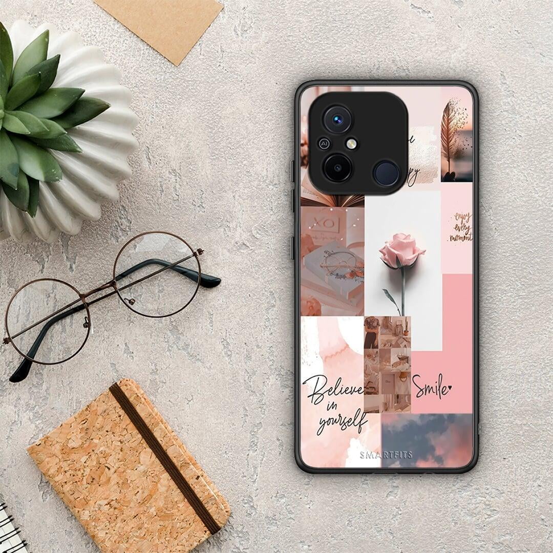 Θήκη Xiaomi Redmi 12C Aesthetic Collage από τη Smartfits με σχέδιο στο πίσω μέρος και μαύρο περίβλημα | Xiaomi Redmi 12C Aesthetic Collage Case with Colorful Back and Black Bezels